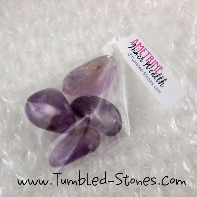 ametrine-tumbled stones
