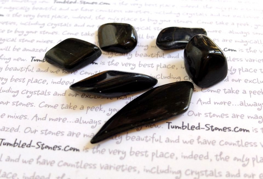 black tourmaline tumbled stones