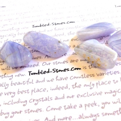 blue lace agate tumbled stones