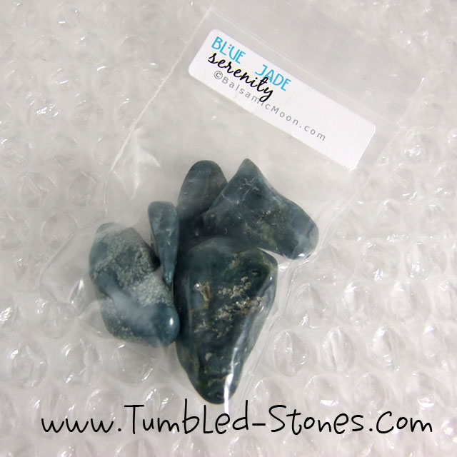 blue jade tumbled stones