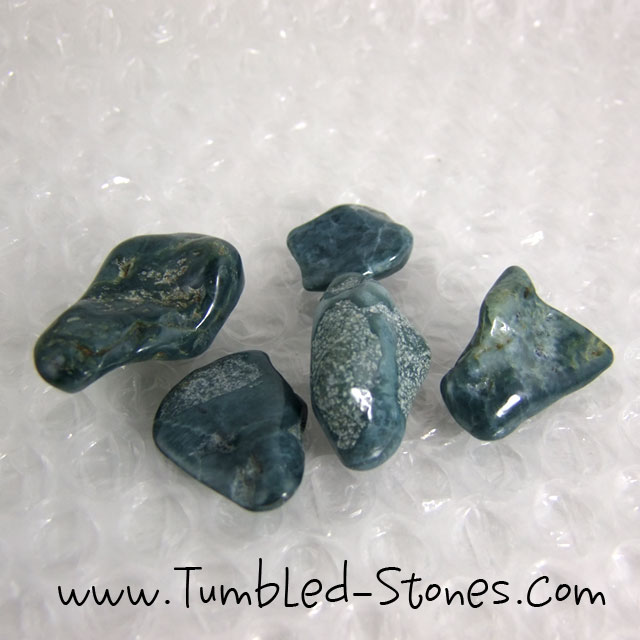 blue jade tumbled stones