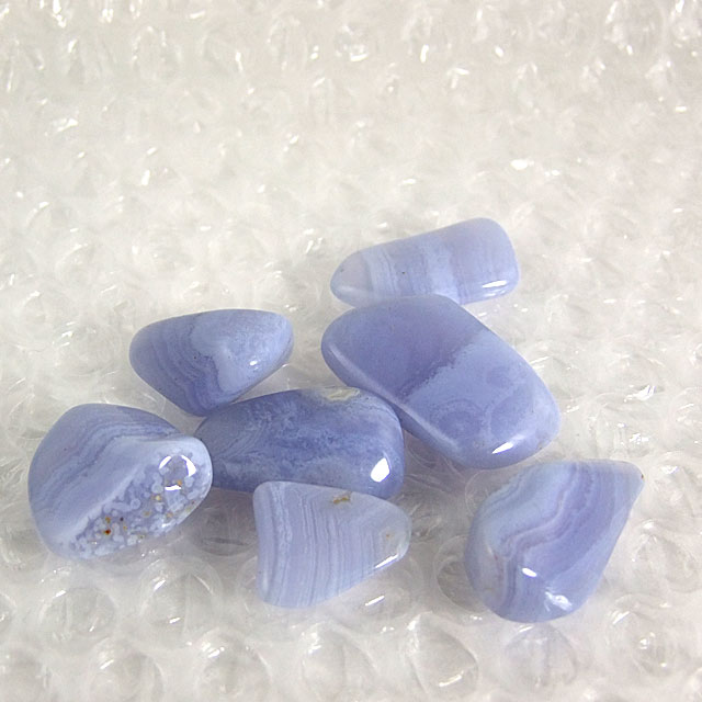 blue lace agate tumbled stones
