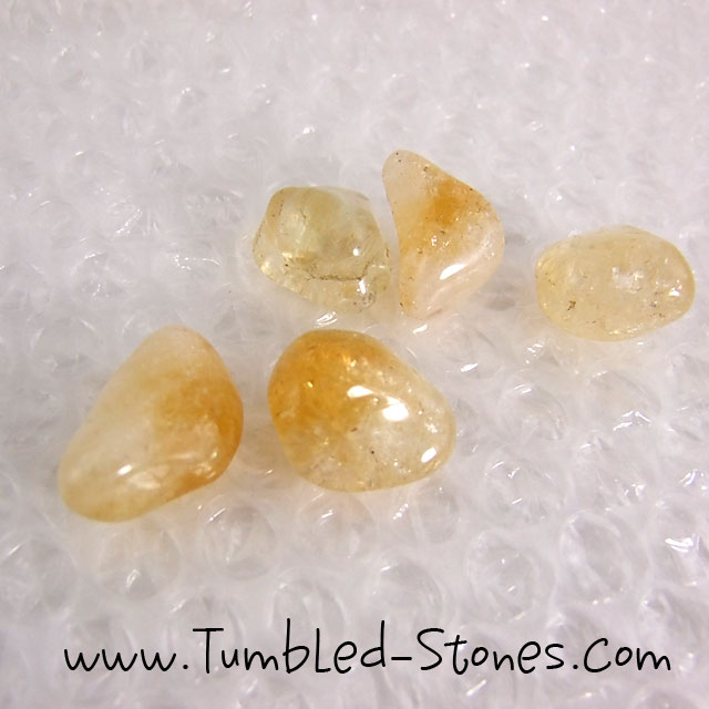 citrine tumbled stones