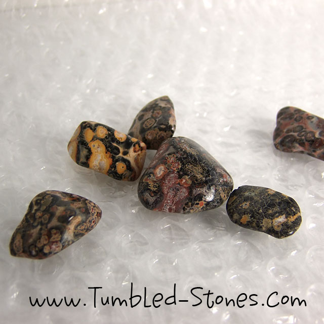 leopardskin jasper tumbled stones