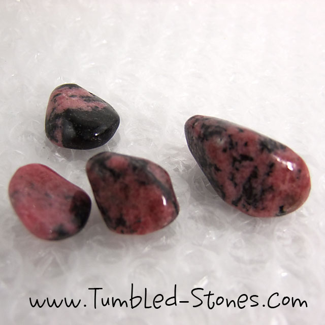 rhodonite tumbled stones