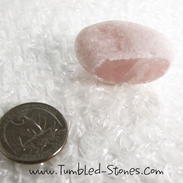 River Rock Rose Quartz with open polished face