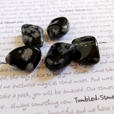 snowflake obsidian tumbled stones
