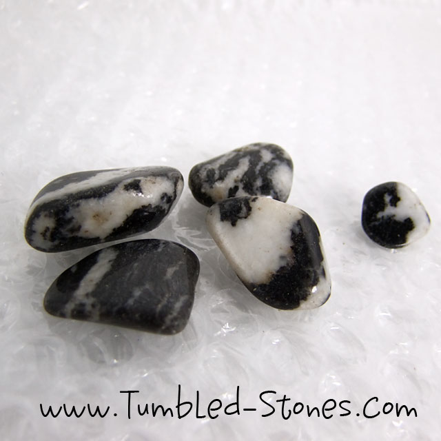 Zebrastone tumbled stones